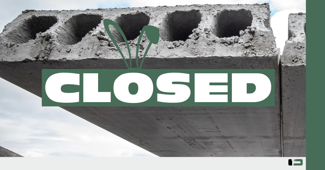 Douterloigne gesloten van 6 april tot en met 10 april