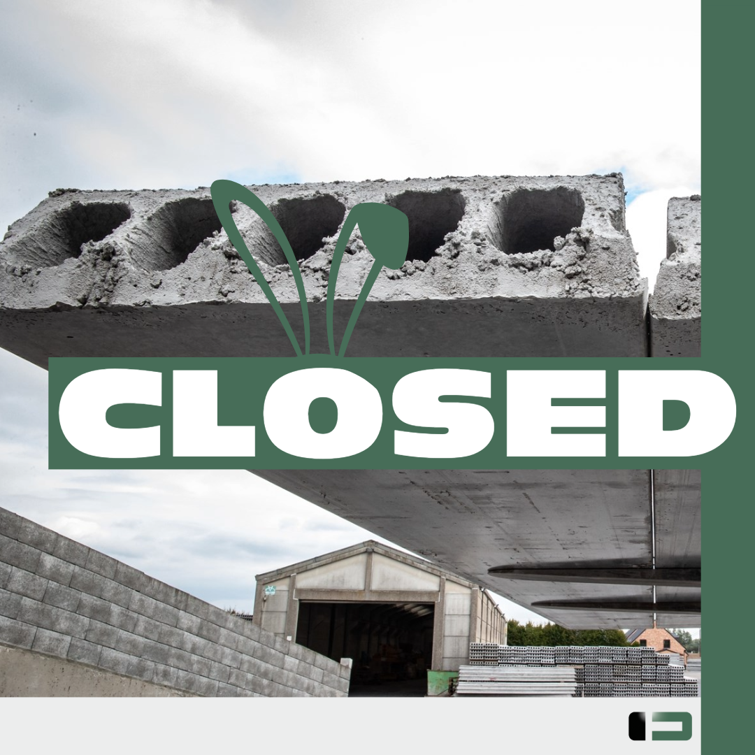 Douterloigne gesloten van 6 april tot en met 10 april